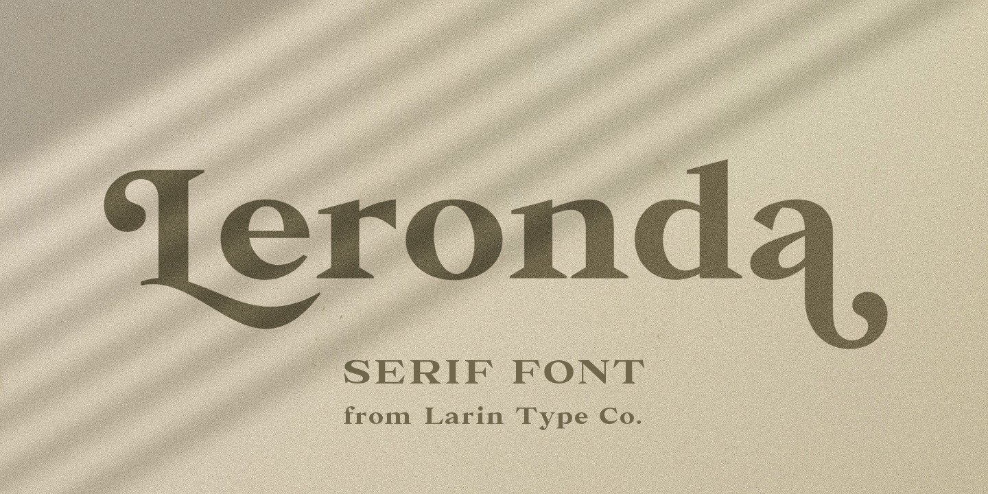 Пример шрифта Leronda #1